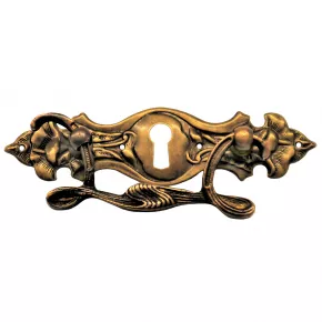 Griffschild 115 x 30mm mit Schlsselloch Messingblech