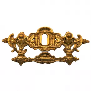 Griffschild mit Schlsselloch Messingguss 100 x 30 mm