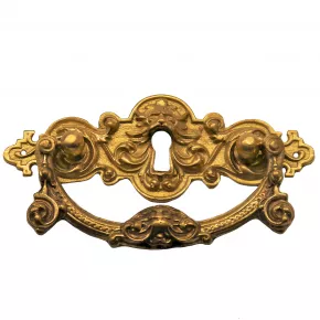 Griffschild mit Schlsselloch Messingguss 130 x 48mm