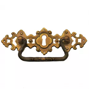 Griffschild mit Schlsselloch 132 x 44mm Messingblech