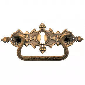 Griffschild mit Schlsselloch 110 x 43mm Messingblech