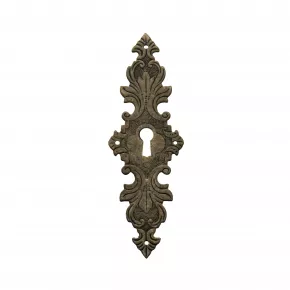 Schlsselschild Messingblech 43 x 128mm altverzinnt