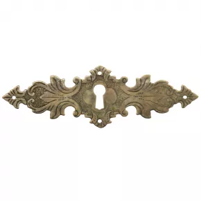 Schlsselschild Messingblech 128 x 42mm altverzinnt