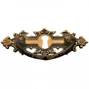 Griffschild mit Schlsselloch 95 x 34mm Messingblech