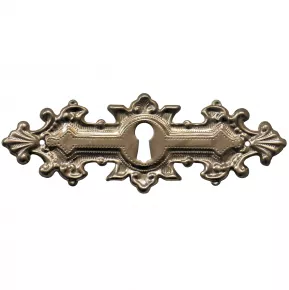 Schlsselschild Messingblech 95 x 34mm vernickelt