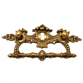 Griffschild mit Schlsselloch 130 x 40mm Messingguss