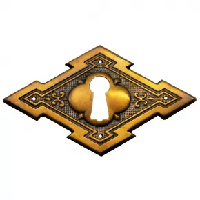 Schlsselschild Messing 63 x 38mm