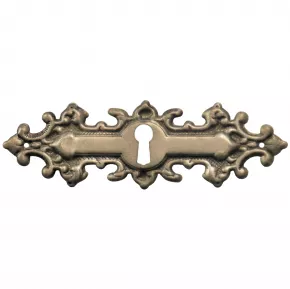 Schlsselschild Messingblech 118 x 38mm altverzinnt