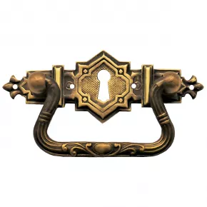 Griffschild mit Schlsselloch Messingblech 80 x 30mm