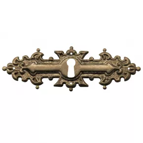 Schlsselschild Messingblech 118 x 40mm altverzinnt