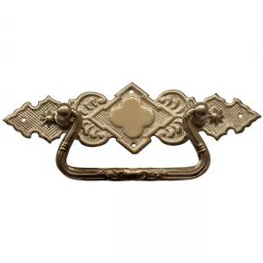 Griffschild Messingblech 128 x 38mm vernickelt