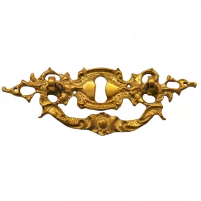 Griffschild mit Schlsselloch Messingguss 120 x 30mm