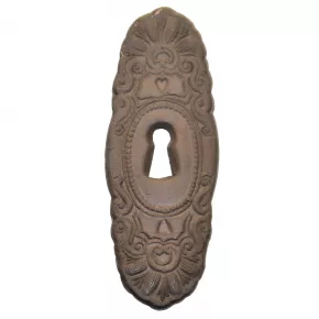 Schlsselschild 32x82mm Leder grau-braun