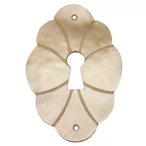 Rosette perlmutt Knochen Horn 53 x 35mm