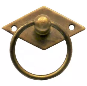 Griffschild Ringgriff Messingblech 30 x 18mm