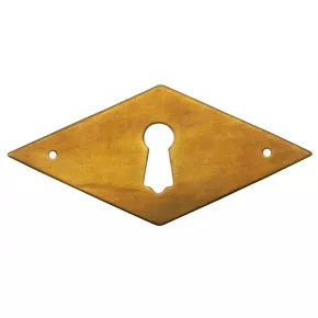 Schlsselschild Messingblech 60 x 30mm