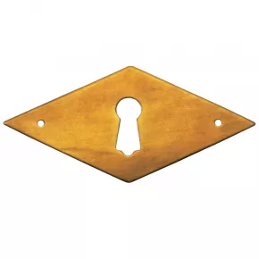 Schlsselschild Messingblech 70 x 35mm