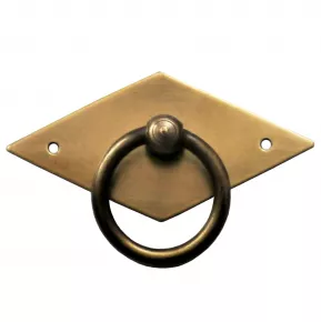 Griffschild Ringgriff Messingblech 60 x 30mm