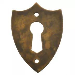 Schlsselschild Messingblech Eisen antik 30 x 40mm