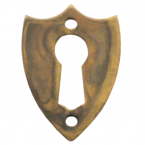Schlüsselschild Messingblech Eisen antik 24 x 34mm
