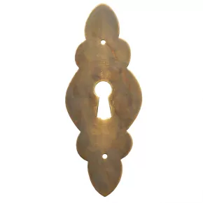 Schlsselschild Messing patiniert 35 x 90mm