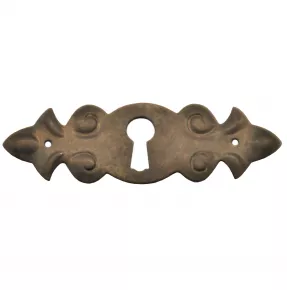 Schlsselschild Messing patiniert Eisen 78 x 25mm