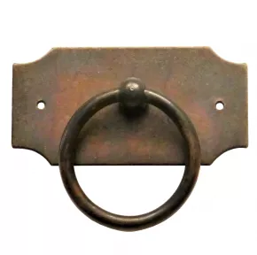 Griffschild mit Ringgriff Eisen antik 63 x 32mm