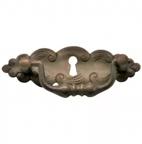 Griffschild mit Schlsselloch Eisen antik 130 x 45mm
