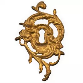 Schlsselschild Messingguss 55 x 90mm