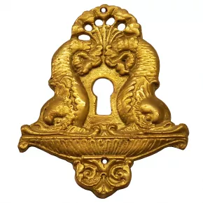 Schlsselschild Messingguss 55 x 70mm