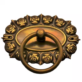 Griffschild Ringgriff Messingblech 48 x 65mm