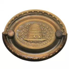 Griffschild aus Messingblech 70 x 50mm