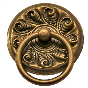 Griffschild Ringgriff Messingblech Durchmesser 60mm