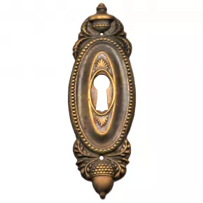 Schlsselschild Messingblech 25 x 92mm patiniert