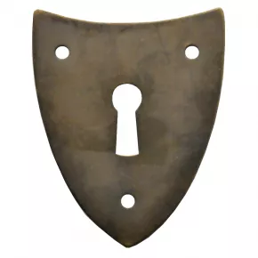 Schlsselschild Messingblech Eisen 57 x 65mm