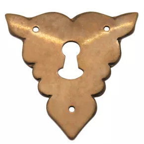 Schlsselschild 70 x 70mm Messingblech patiniert Eisen antik