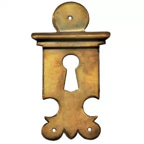 Schlsselschild Messingblech Eisen 40 x 75mm