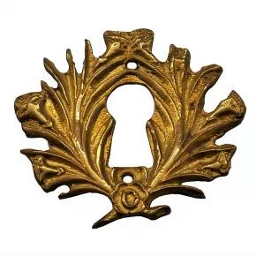 Schlsselschild 48 x 45mm Messingguss