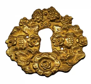 Schlsselschild Messingguss 55 x 53mm