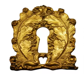 Schlsselschild 55 x 60mm Messingguss