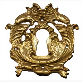 Schlsselschild Messingguss 55 x 60mm