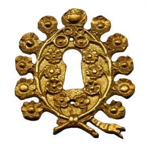 Schlsselschild Messingguss 57 x 70mm