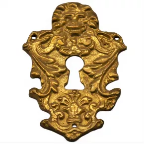 Schlsselschild Messingguss 50 x 73mm