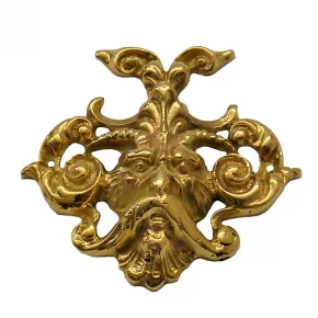 Applikation Teufelskopf Messingguss 100 x 90mm