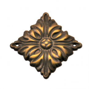 Applikation Blumenmotiv Messingblech 27 x 27mm