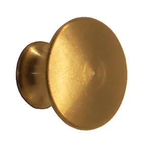 Knopf Messing gedreht patiniert oder poliert Durchmesser 12mm