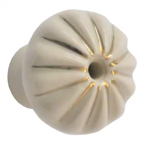 Mbelknopf mit goldener Verzierung Porzellan Durchmesser 40mm