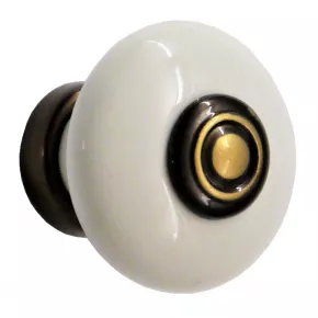 Mbelknopf Messing Porzellan Durchmesser 35mm