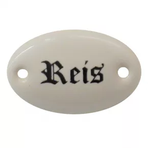 Schild Reis Porzellan Lnge 45mm Breite 25mm