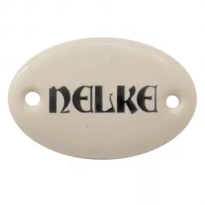 Schild Nelke Porzellan Lnge 45mm Breite 25mm